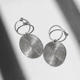 YELLI JEWELS GREY HALF SPIRAL EARRINGS