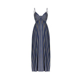BALINA DRESS WITH PELICANO PRINT - DARK BLUE KAKI