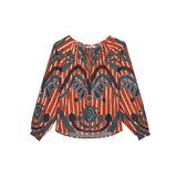 ROSIE BLOUSE WITH BAROQUE PRINT - RED