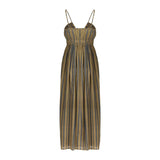 BALINA DRESS WITH PELICANO PRINT - ARMY DARK BLUE