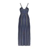 BALINA DRESS WITH PELICANO PRINT - DARK BLUE KAKI