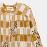 V.DE. VINSTER INJI IKAT EMBROIDERED CHECKERED BLOUSE