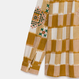 V.DE. VINSTER INJI IKAT EMBROIDERED CHECKERED BLOUSE