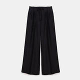 FORTE FORTE Habotai Silk Palazzo Black Pants