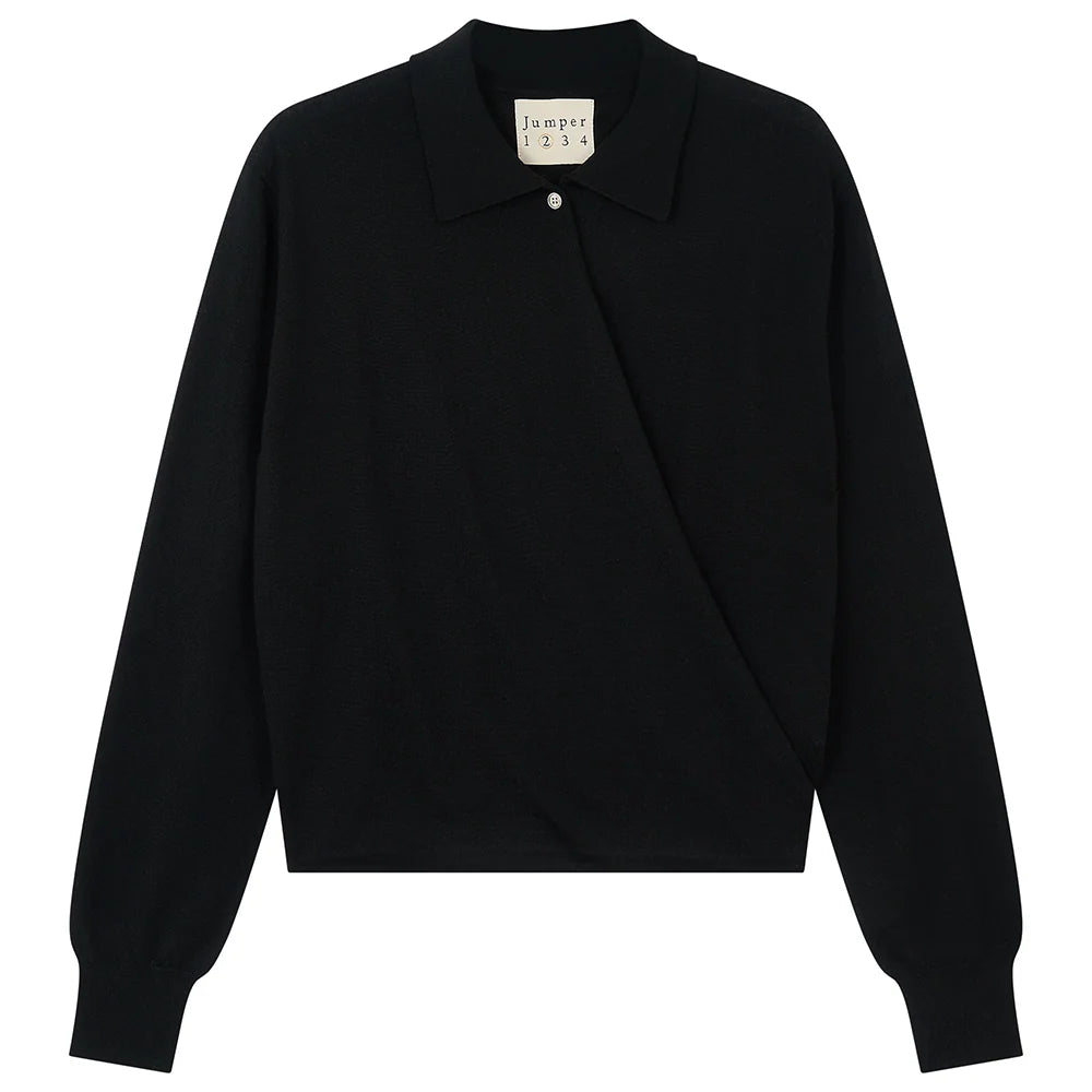 JUMPER 1234 MERINO TWISTED DRAPE POLO