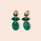 IVARENE Boucles D'Oreilles 'Avalon' Malachite
