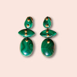 IVARENE Boucles D'Oreilles 'Avalon' Malachite