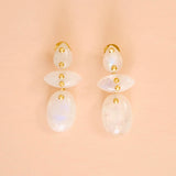 IVARENE BOUCLES D'OREILLES 'AVALON' PIERRE DE LUNE