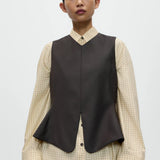 CORDERA TAILORED PEPLUM VEST