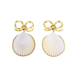 GRAINNE MORTON BOW AND SHELL EARRINGS