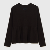CORDERA MERINO & CASHMERE PEPLUM TOP