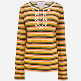 MONOKI SKIN BUTTONS TEE - YELLOW PINK
