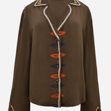 MONOKI SUZANNE SHIRT - BROWN