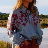 MARE DI LATTE GILDA OPENWORK BLOUSE