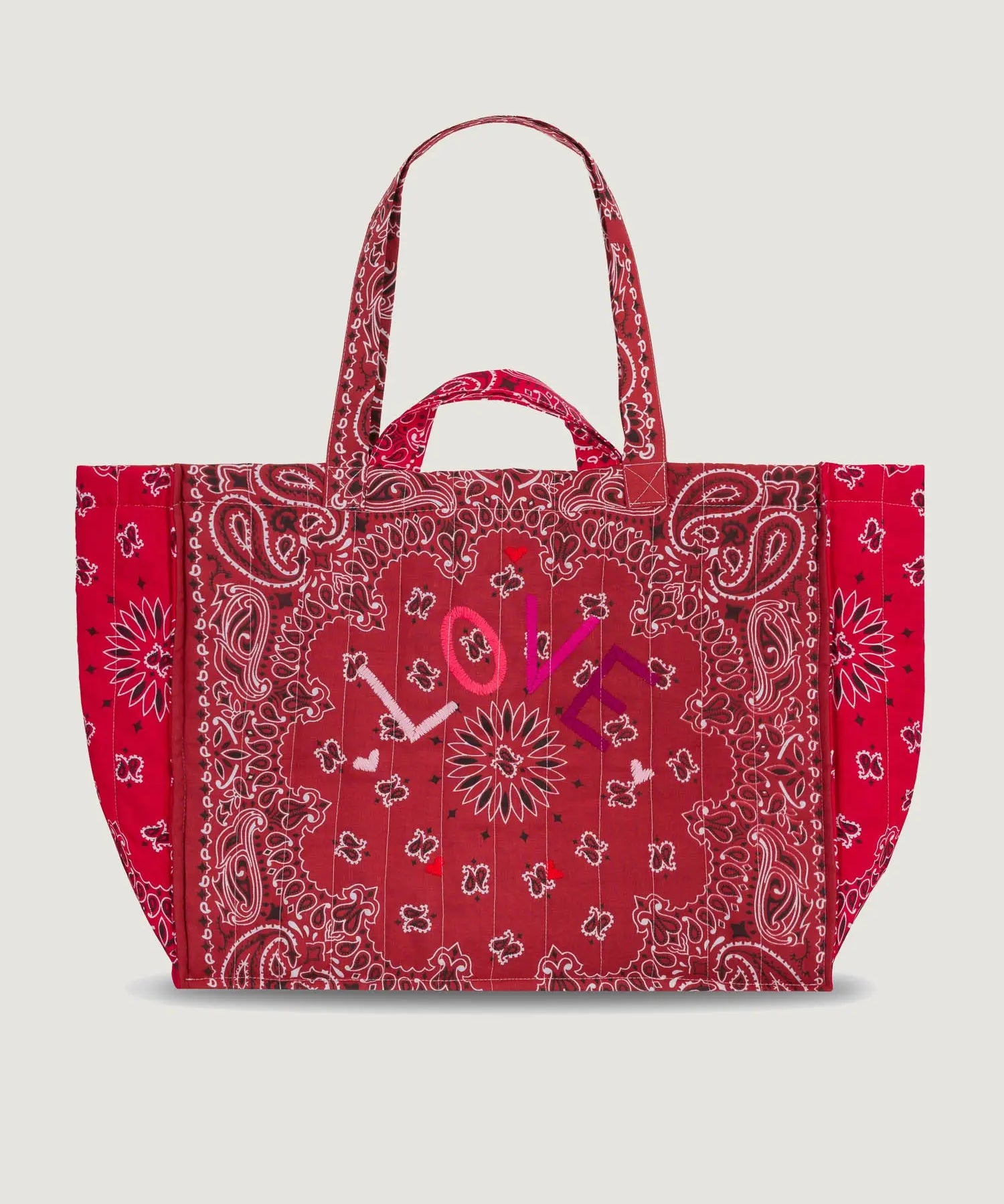 CALL IT BY YOUR NAME Maxi Quilted Cabas Tote - LOVE