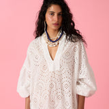 JAUNE AYTUL PEARL LACE DRESS IN PEARL