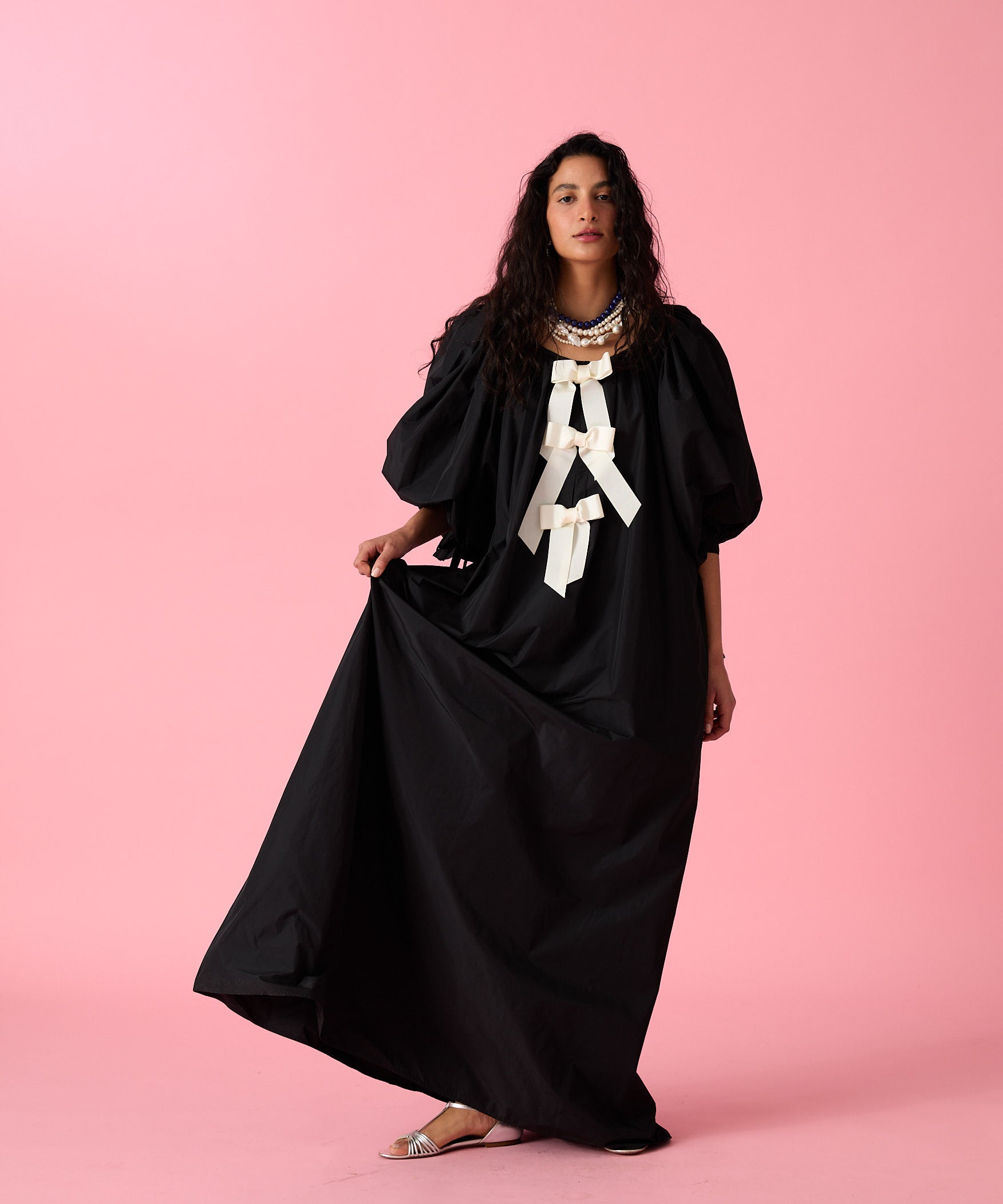 JAUNE LEYLA BOW DRESS
