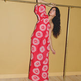 JAUNE HAMAM DRESS IN RED PRINT