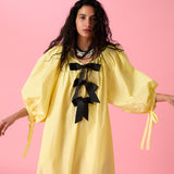 JAUNE LEYLA BOW DRESS