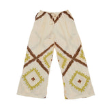 V.DE.VINSTER KRISHNA beige embroidered tie-dye pants
