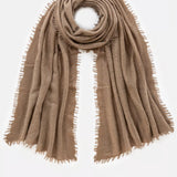 MOULETA CASHMERE GLITTER BEIGE SHAWL