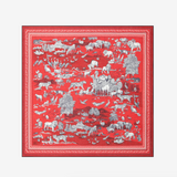 INOUI EDITIONS Square 130 Reverie Red Shawl