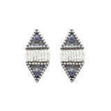 SAPPHIRE RAIN PEARL EARRINGS