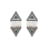 YELLI JEWELS JADE RAIN PEARL EARRINGS