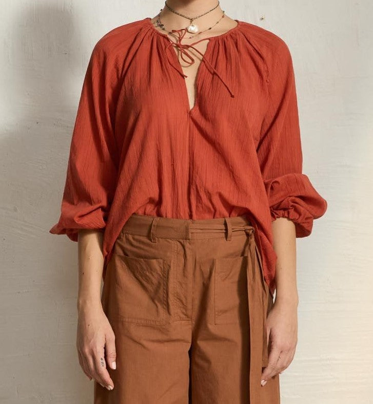MARE DI LATTE AJOURE BLOUSE